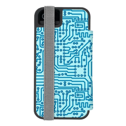 Elektronische digitale circuitkaart incipio iPhone portemonnee hoesje (Agenda Achterkant)