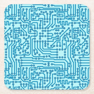 Elektronische digitale circuitkaart kartonnen onderzetters