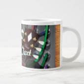 Elektronische gitaar en muziekampul grote koffiekop (Rechts)