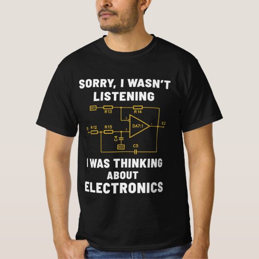 Elektronische ingenieurgiften Elektrische geek Fun T-shirt (Voorkant)
