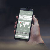 Elektronische instapkaart Bestemming Sage Green Save The Date