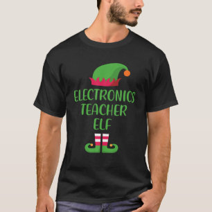 Elektronische leraar Elf-kerstfamilie komt overeen T-shirt