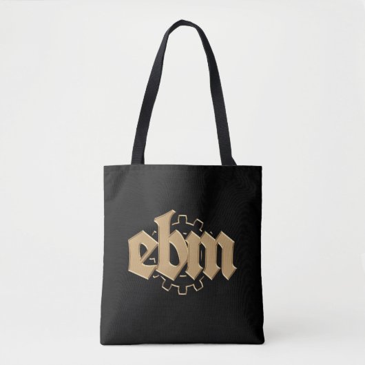 Elektronische lichaamsmuziek EBM-belettering V2 Tote Bag (Voorkant)