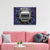 Elektronische Motherboard Circuit Canvas afdrukken (Insitu (Woonkamer))