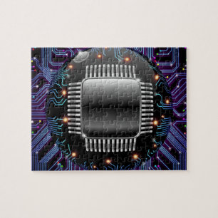 Elektronische Motherboard Circuit Puzzle Legpuzzel