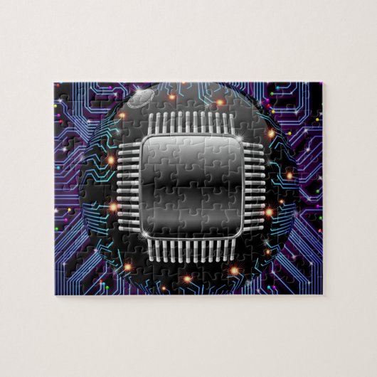 Elektronische Motherboard Circuit Puzzle Legpuzzel (Horizontaal)