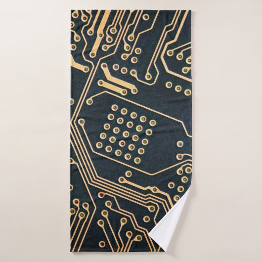 Elektronische onderdelen, sluiten van een computer badhanddoek (Badhanddoek)