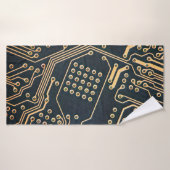 Elektronische onderdelen, sluiten van een computer badhanddoek (Badhanddoek)