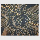 Elektronische onderdelen, sluiten van een computer cadeaupapier (Vlak)