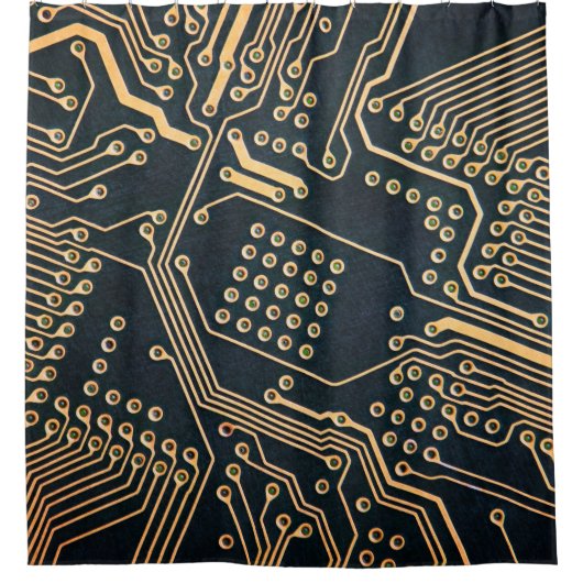 Elektronische onderdelen, sluiten van een computer douchegordijn (Voorkant)