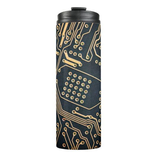 Elektronische onderdelen, sluiten van een computer thermosbeker (Voorkant)