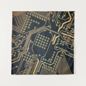 Elektronische onderdelen, sluiten van een computer wandkleed (Voorkant (horizontaal))