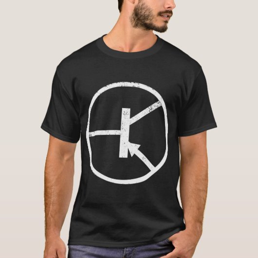 Elektronische PNP Transistor T-shirt (Voorkant)