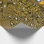 elektronische printplaat als abstracte achtergrond cadeaupapier (Hoek)