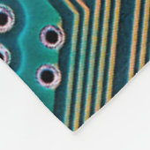 Elektronische printplaat dicht bij de achtergrond, fleece deken (Hoek)