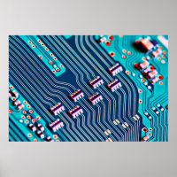 Elektronische printplaat dicht bij de achtergrond,
