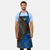 Elektronische printplaat dicht bij de achtergrond, schort (Gedragen)