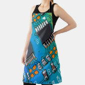 Elektronische printplaat dicht bij de achtergrond, schort (Insitu)