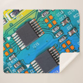 Elektronische printplaat dicht bij de achtergrond, sherpa deken (Voorkant (horizontaal))