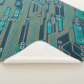 Elektronische printplaat dicht bij de achtergrond, sherpa deken (3/4)