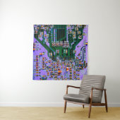 Elektronische printplaat dicht bij de achtergrond, wandkleed (In Situ (horizontaal))
