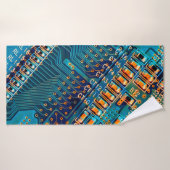Elektronische printplaat sluiten. computer, semico badhanddoek (Badhanddoek)