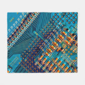 Elektronische printplaat sluiten. computer, semico fleece deken (Voorkant (Horizontaal))
