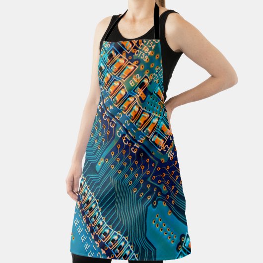 Elektronische printplaat sluiten. computer, semico schort (Insitu)