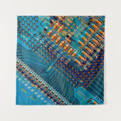 Elektronische printplaat sluiten. computer, semico wandkleed (Voorkant)