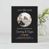 Elektronische Save De Datum Sjabloon met Foto Kaart (Staand voorkant)