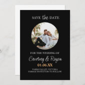 Elektronische Save De Datum Sjabloon met Foto Kaart (Voorkant / Achterkant)