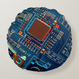 Elektronische schakeling dicht bij elkaar. Elektro Rond Kussen