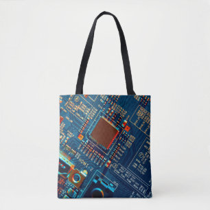 Elektronische schakeling dicht bij elkaar. Elektro Tote Bag