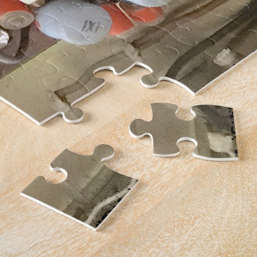 Elektronische schakeling van een radiozender uit 1 legpuzzel (Zijkant)