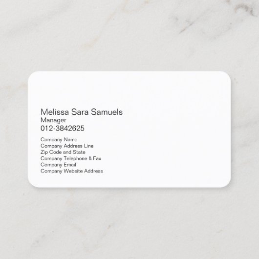 Elektronische schakelingen Computer Visitekaartje (Achterkant)