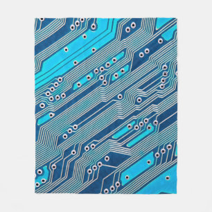 Elektronische schakelingen dicht bij elkaar, circu fleece deken