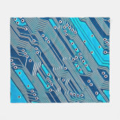 Elektronische schakelingen dicht bij elkaar, circu fleece deken (Voorkant (Horizontaal))