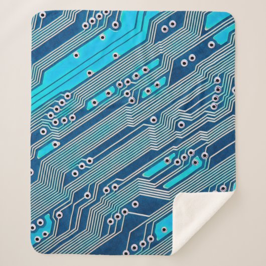 Elektronische schakelingen dicht bij elkaar, circu sherpa deken (Voorkant)