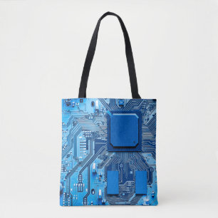 Elektronische schakelingen sluiten. circuit,plaat, tote bag