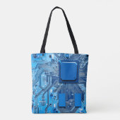Elektronische schakelingen sluiten. circuit,plaat, tote bag (Achterkant)