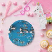 Elektronische schakelkaart papieren bordje (Feest)