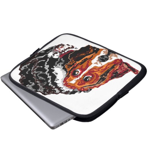 Elektronische tas; Basset Hound Dog Laptop Sleeve (Voorkant onderkant)