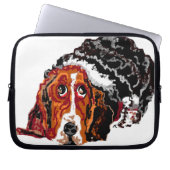 Elektronische tas; Basset Hound Dog Laptop Sleeve (Voorkant)