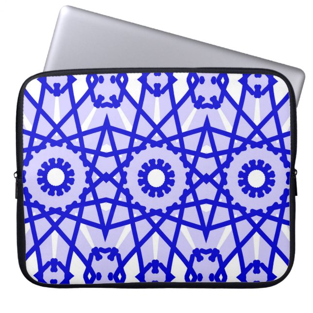 Elektronische tas, een levendige klassieke blauwe  laptop sleeve (Voorkant)