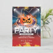 Elektronische Thunder Halloween Party Uitnodiging (Staand voorkant)
