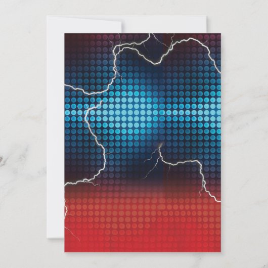 Elektronische Thunder Halloween Party Uitnodiging (Achterkant)