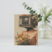 Elektronische vrouw briefkaart (Staand voorkant)