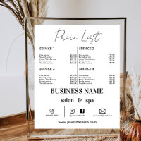 Elektronische zakelijke prijslijst make-up haarspi