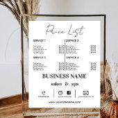 Elektronische zakelijke prijslijst make-up haarspi poster