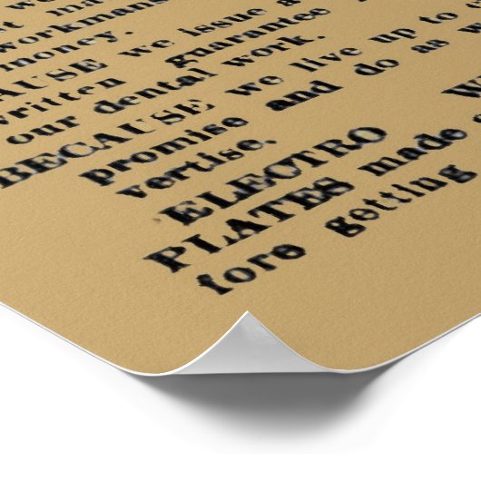 elektrotandheelkundige tandheelkundige tandheelku poster (Hoek)